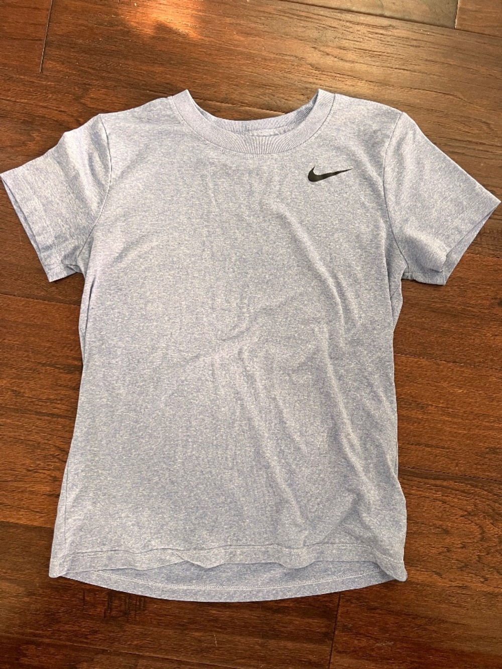 Nike Women's Dri-FIT Short Sleeve Training T-Shirt - Heather Light Blue - Size S